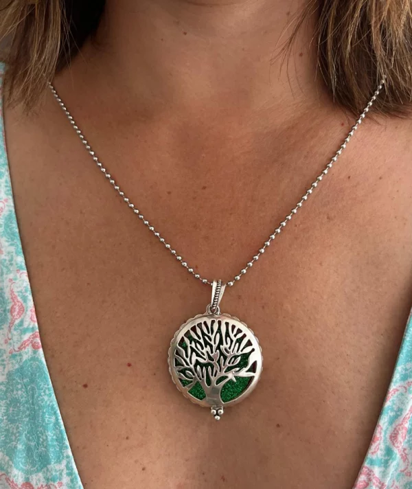 collar árbol de la vida aromático, aromaterapia, collar con olor, regalo original, collares originales