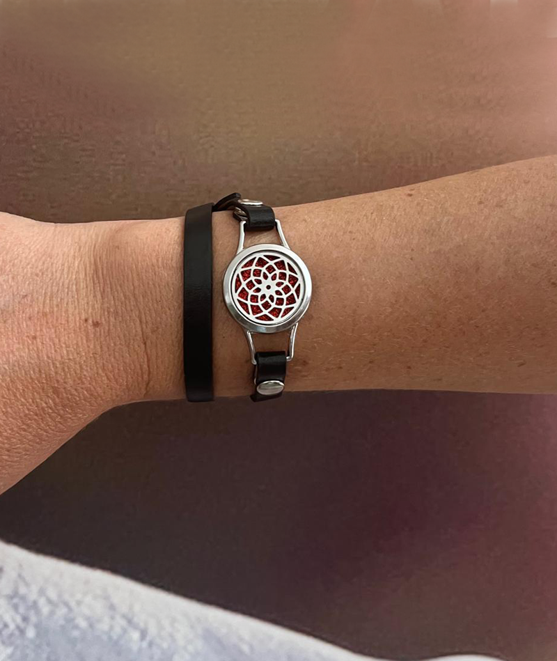 pulsera brazalete aromática, aromaterapia, pulsera con olor, regalo original, pulseras originales